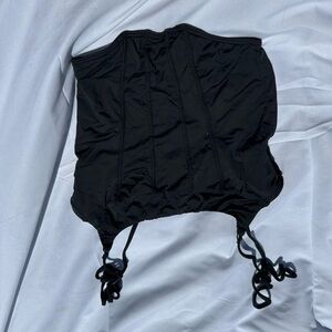 Hollister Black Corset Top with Adjustable Straps